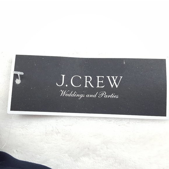 J.Crew Women's Size 2 Tied Belted Strapless Shift Dress Solid Navy Blue - Picture 2 of 7